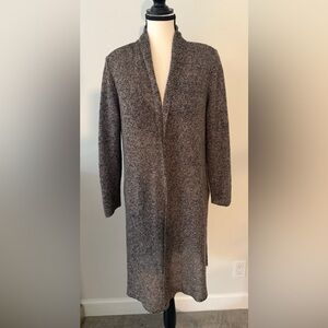 Eileen Fisher 100% linen Open Front Cardigan size XS/S brown/tan